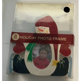 Snowman Holiday Photo Frame 6" NEW