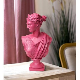 YUEOECOR 12Inch Greek Statue of Diana Goddess - Classic Roman Head Bust Greek Mythology Figurine Sculpture