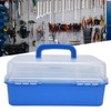 Plastic Storage Box Portable 3 Layer Folding Handheld Tool Organizer