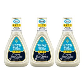 Ken's Steak House Lite Chunky Blue Cheese Dressing (16 Fl Oz, Pack of 3)
