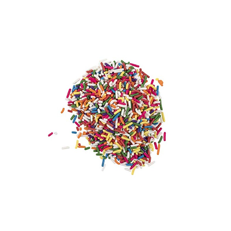 OliveNation Chocolate-Flavored Rainbow Sprinkles, Decorative Dessert and Ice Cream Candy