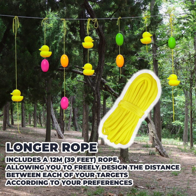 Highwild Shatterproof Shooting Targets with Hanging Rope, 6 Ducks +