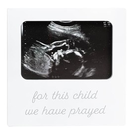 Kate & Milo For This Child We Have Prayed Sono Frame, Baby Ultrasound and Sonogram Frame, Baby Keepsake Photo Frame, Gift For Expecting Parents, Gender-Neutral Nursery Frame, White