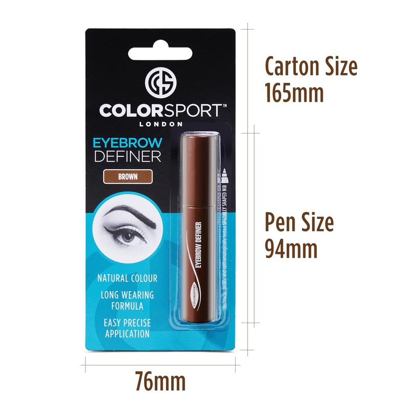 Colorsport Eyebrow Definer in Brown - Natural Colour, Long-Wearing Formula,
