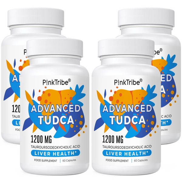 TUDCA Supplement 1200 mg per Serving, (4 Pack) 240 Capsules, Ultra Strength Tauroursodeoxycholic Acid, First Class Quality