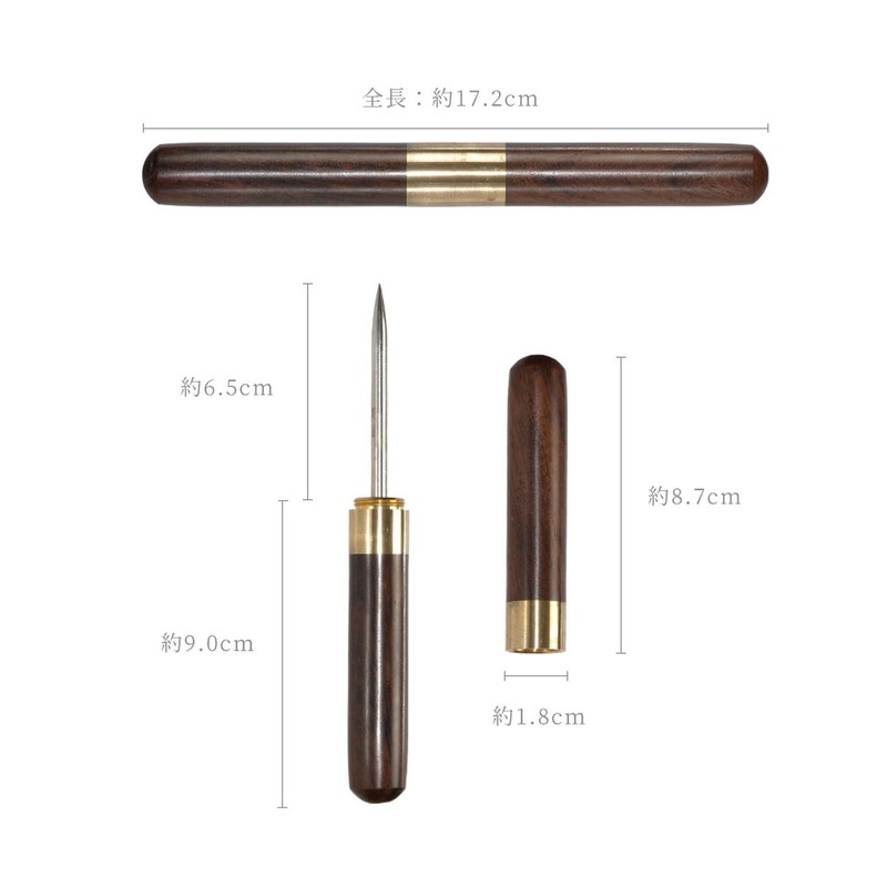 Grandios GD-ICEPICK Wood Grain Ice Pick, Thin, Ice Breaking, Cocktail,