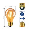 LVWIT LED Bulb, E26 Base, Filament Bulb, 60W Equivalent, 2500K,
