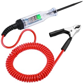 Automotive Test Light with 5-120V LED Digital Display, BENACES Automotive Voltage Tester Car Fuse Digital Led Circuit Tester with Voltmeter and Extended Spring Wire, Dual Color Polarity