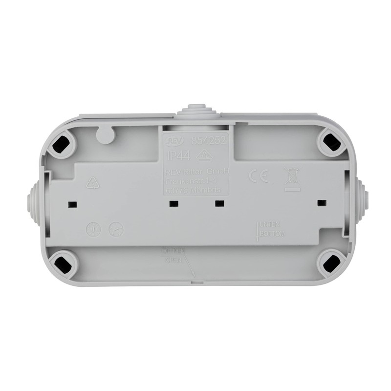 REV Ritter 0510226777 Standard Double G Socket IP44 Grey