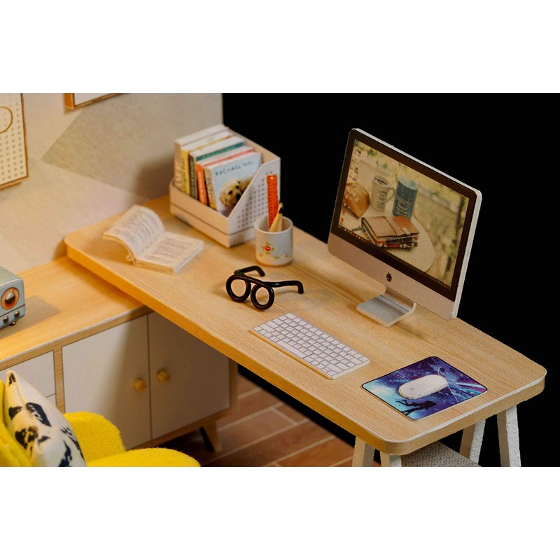 CUTEROOM DIY Miniature Dollhouse Kits Craft Wooden Dollhouse Model Kits