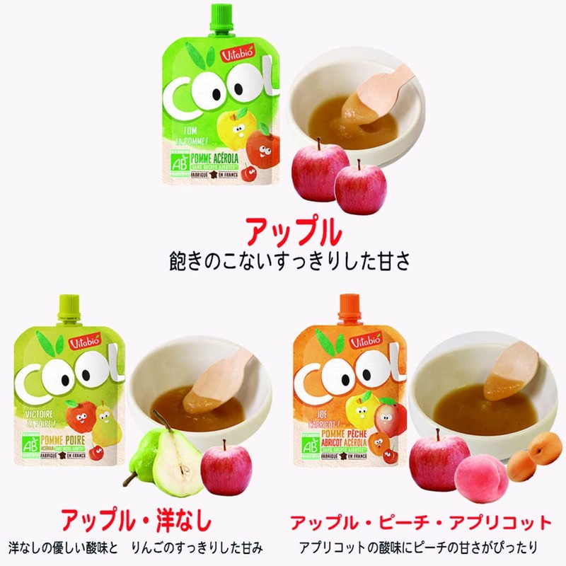 Mitoku Vitabio Organic Cool Fruit Set of 6 Types, 3.2