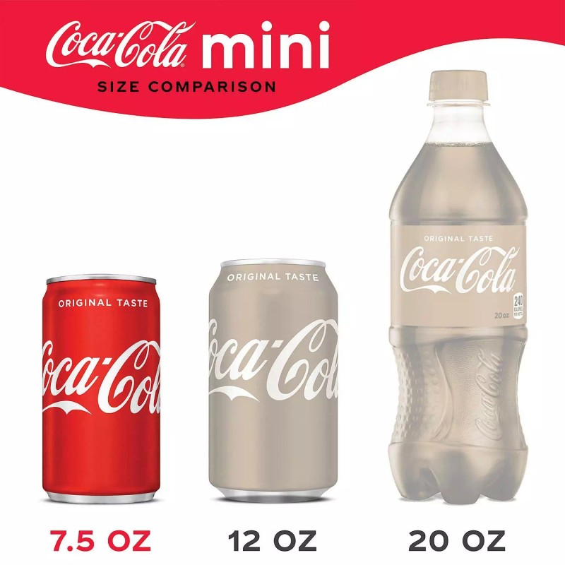 COCA-COLA MINI CANS (7.5 oz/30 CANS PER BOX)