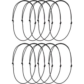 10Pcs Black Adjustable Leather Cords 1.5mm - Jewelry Making Kit for Necklaces and Chokers | DIY Beading Ropes with Clasps,Beading Supplies, Jewelry Accessories