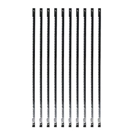 Dapetz® Pack of 10 Scroll Saw Blades 14 TPI 130mm Long Pin End Blades for Cutting Plastic Wood and Metal Alternate Offset Teeth 3mm Wide x 0.4mm Thick