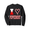 I Love Peppermint Candy Cane Christmas Peppermint Xmas Sweatshirt