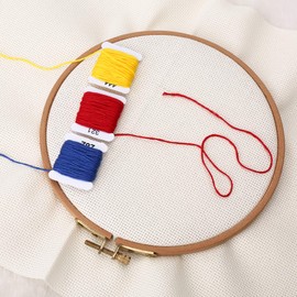 Aida Cloth 14 Count Cross Stitch Fabric,12×18inch,5Pcs (Rice)