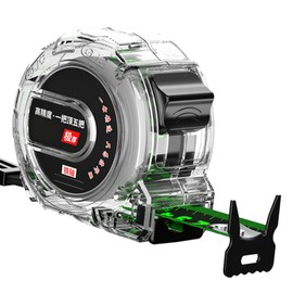 Retractable Stainless Steel Tape Measure, Portable High Accuracy Retractable Measure Ruler with Clear Case Thick Electroplated Stainless Steel Tape for Woodworking (10m / 32.8ft)