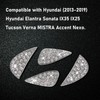 Jaronx Compatible with Hyundai Bling Steering Wheel Emblem 2013-2019, Sparkly