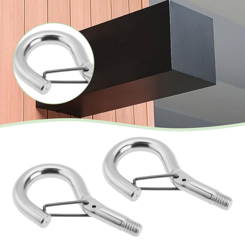 eMagTech Pack of 10 M5 Screw Hooks Hanging Spring Buckle