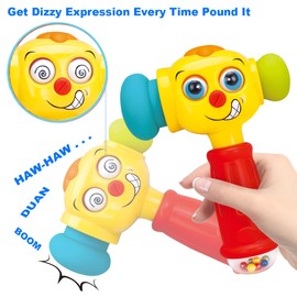 HOLA Baby Toy from 1 Year Music Hammer Game with Rattle, Educational Games Birthday Gift Children's Toy from 1 Year Boy Girl with Light and Sound