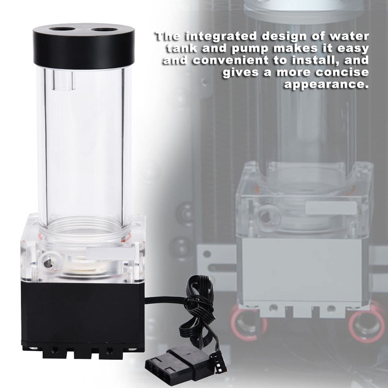 Computerwasserpumpe, 800L/H Fließgeschwindigkeit, 4 Meter Pumpenkopf, Integriertes Design mit Wasserbehälter