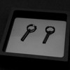 Men's Earrings, Black, Single Ear, Popular Accessory, Stainless Steel, Ring,