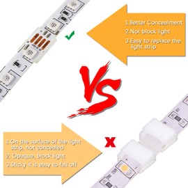 VIPMOON 100pcs Clear Strip Light Mounting Clips and 100pcs Compatible Stainless Steel Pan Head Phillips Screws For 10mm Width Waterproof or Non-Waterproof 3528 5050 5630 LED Light Strips