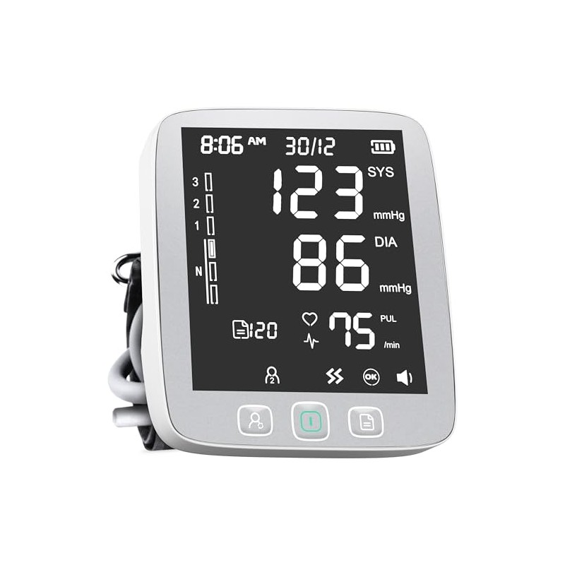 2024 Blood Pressure Machine Automatic Upper Arm Monitor - Adjustable