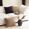 Foindtower Decorative Textured Boucle Throw Pillow Covers Accent Solid Pillow