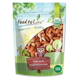 Food to Live Organic Dry Roasted Almonds and Cashews Mix, 8 Ounces – Unsalted Oven Roasted Nuts, Non-GMO, Protein Rich Trail Mix, Healthy Vegan Snack, No Oil Added, Kosher Blend, Bulk