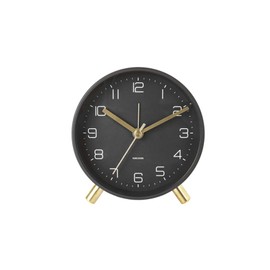 Karlsson Alarm clock 'Lofty' (Black), Metal, 11 x 4,5 x 11