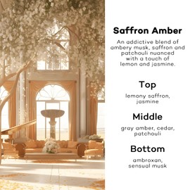 Car Air Freshener Hanging 2 Pack, Saffron Amber Essential Oil Diffuser, Car Air Fresheners for Women, 45+ days Long Lasting Air Freshener for C ar, Made in USA