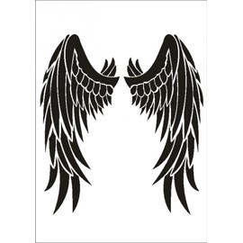 UMR-Design W-207 Angel Wings Textil- / wallstencil Size A5