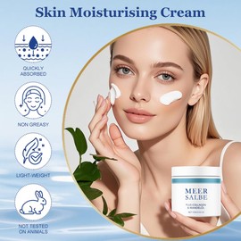 HASAIKA® leichte Gesichtscreme, Aktiv Meersalbe gegen für Körper und Gesicht, Intensiv feuchtigkeitsspendend und pflegend für alle Hauttypen geeignet (100 g)