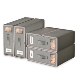 VIOPY Organizador De Sabanas, 4 Piezas Cajas De Almacenamiento                                                                                        