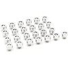 6.2mm/0.24in Wheel Rim Lip Rivets Nuts 100pcs Replacement Chrome Silver