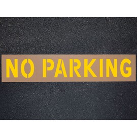 APS 8" NO Parking Stencils for Parking Lots Curbs Garages | Reusable No Parking Lot Stencils for Painting Pavement Markings | Parking Stencil for All Surfaces | Made in The USA w/Recycled Cardboard