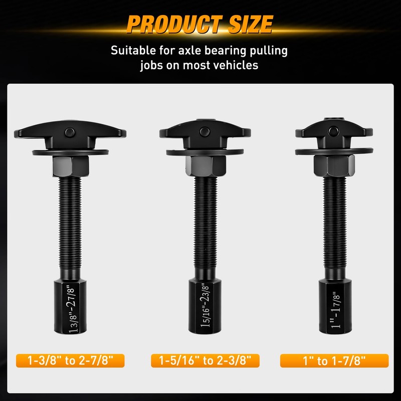 GOOACC 3PCS Rear Axle Bearing Puller Set, Axle Bearing Puller