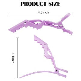 YISSION 12Pcs Purple Alligator Hair Clips for Styling Sectioning Makeup Large Duck Billed Hair Clips No Crease Hair Clip Alligator Clips for Thin Thick Hair Hair Styling Accessories for Women Girls