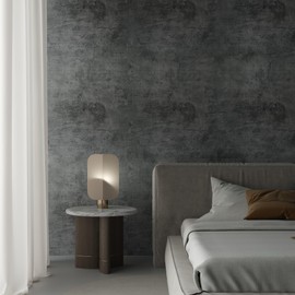TOTIO Gray Concrete Wallpaper Matte Thick Dark Grey Cement Contact Paper Peel Stick Countertop Paper Removable Waterproof Adhesive Furniture Stickers Industrial Style Vinyl Wall Paper 24x354 inch