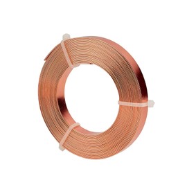 BENECREAT 16.5 Feet 10 mm Wide Rose Gold Flat Jewellery Craft Wire 18 Gauge Aluminium Wire for Bezel, Sculpture, Anchor, Jewellery Making