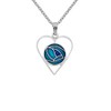 Rennie Mackintosh Style `Enamelled Heart Shaped Pendant Necklace On 16