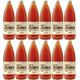Tejava Original Unsweetened Black Iced Tea, 12 Pack, 1 Liter Glass Bottles, Non-GMO, Kosher, No Sugar or Sweeteners, No calories, No Preservatives, Brewed in Small Batches