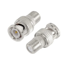 Superbat BNC Male to F Type Female Adapter BNC Coupler Coaxial Cable Connector F Type Jack to BNC Plug Adapter for Camera Satellite Scanner RG6 RG59 RG58 SDI/HD-SDI Cable Coax Cable etc.