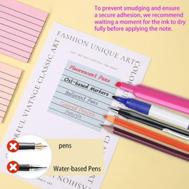 Vsagier Clear Transparent Sticky Notes 3.7"x 2.7", 200 Sheets, 4 Pads