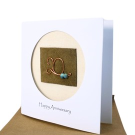 Camellia Bees 20th Anniversary Card For Her Him, Handmade 20 anniversary card for Happy Couple, Wife, Husband (20th)