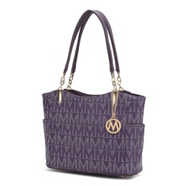 Mia K Collection Shoulder Handbag for Women: Vegan Leather Satchel-Tote Bag, Top-Handle Purse, Ladies Pocketbook by Mia k