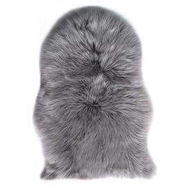 Qinglou Faux Lambskin / Sheepskin Rug, 60 x 90 cm, for Living Room, Bedroom, Children's Room, Faux Bedside Rug or Mat for Chair or Sofa