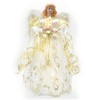 12" Lighted White Angel Christmas Tree Topper with Feather Wings
