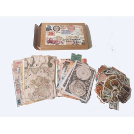 200 Pieces Vintage Scrapbook Supplies Pack for Junk Journal Planners DIY Paper Stickers for Scrapbook Supplies Journal Kit